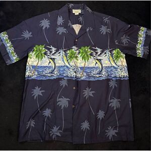 Vintage 90s Pacific Legend Men’s XL All Over Print Hawaiian Button Up Shirt B5
